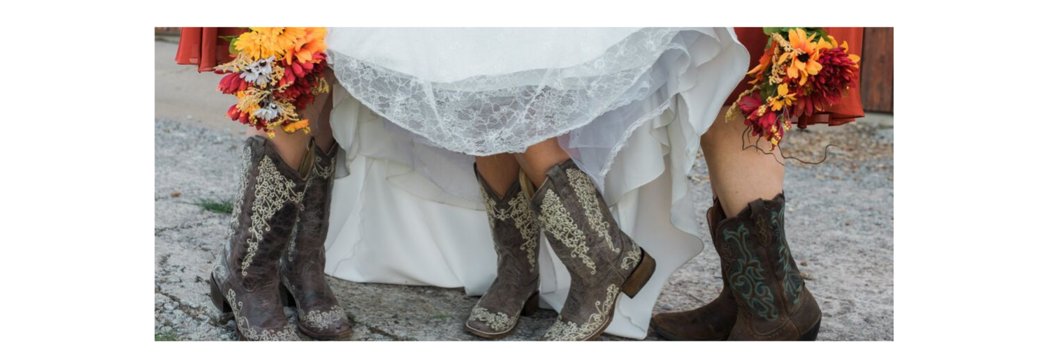 wedding party with cowgirl boots 