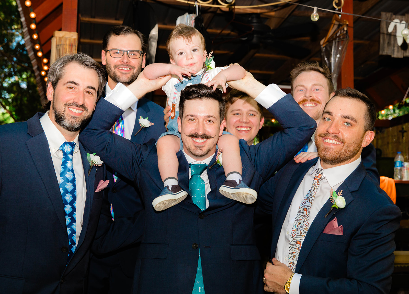 groom, groomsmen, and ring bearer